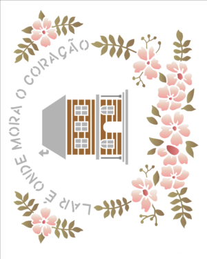 Stencil OPA 3323 - Guirlanda Lar - 20 x 25cm