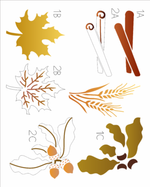 Stencil OPA 3329 - Pdbrasil Ornamentos Country - 20 x 25cm