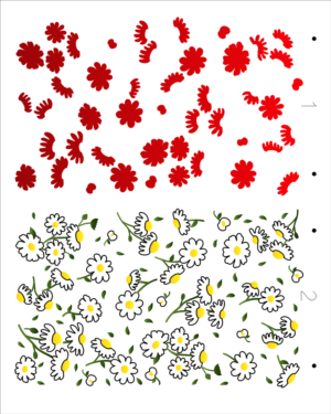 Stencil OPA 3356 - Estamparia Flores Micro III - 20 x 25cm