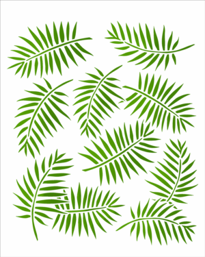 Stencil OPA 3362 - Folhas V - 20 x 25cm