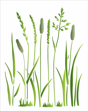 Stencil OPA 3364 - Grama Selvagem - 20 x 25cm