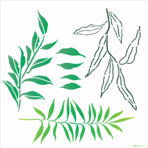 Stencil OPA 3369 - Orgânico Folhas Diversas II - 30.5 x 30.5cm