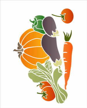 Stencil OPA 3412 - Legumes - 20 x 25cm