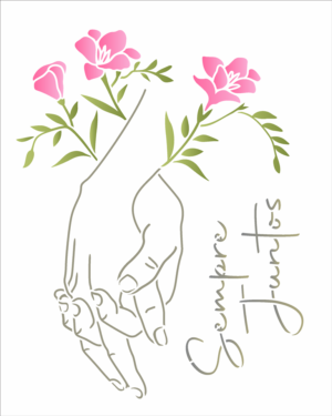Stencil OPA 3434 - Amor - Sempre Juntos - 20 x 25cm