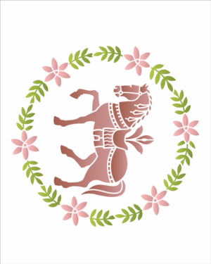 Stencil OPA 3442 - Infantil Cavalinho - 20 x 25cm