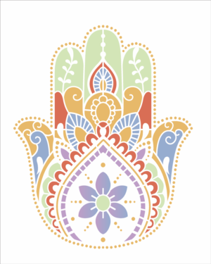 Stencil OPA 3445 - Religião Mão de Fátima - 20 x 25cm