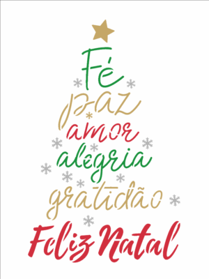 Stencil OPA 3450 - Árvore de Natal Palavras - 15 x 20cm