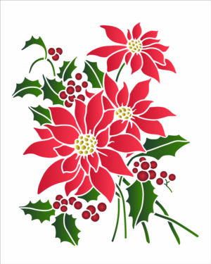 Stencil OPA 3454 - Flor Bico de Papagaio II - 20 x 25cm