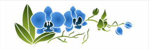 Stencil OPA 3461 - Flores Orquídea Phalaenopsis - 10 x 30cm