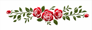 Stencil OPA 3463 - Flores Rosas III - 10 x 30cm