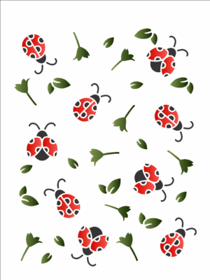 Stencil OPA 3467 - Estamparia Joaninhas - 15 x 20cm
