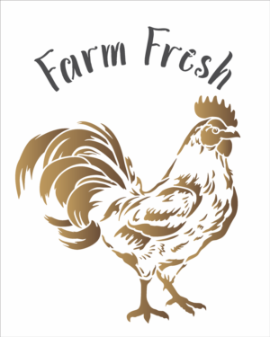 Stencil OPA 3471 - Farmhouse Galo - 20 x 25cm