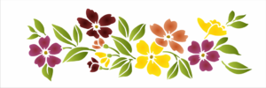 Stencil OPA 3505 - Flores Campestres III - 10 x 30cm