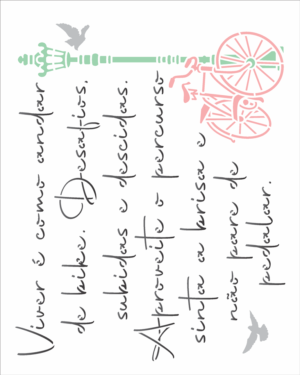 Stencil OPA 3506 - Poema VIver - 20 x 25cm