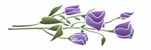 Stencil OPA 3507 - Flores Lisianthus  - 10 x 30cm