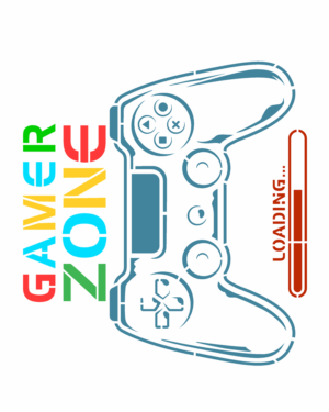 Stencil OPA 3529 - VIdeogame Gamer Zone  - 20 x 25cm