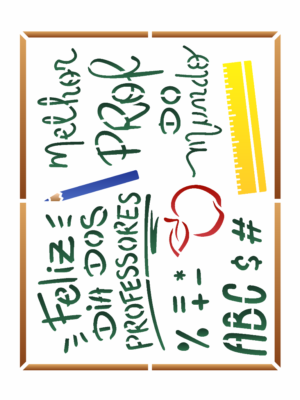 Stencil OPA 3538 - Frase Feliz Dia Dos Professores - 15 x 20cm