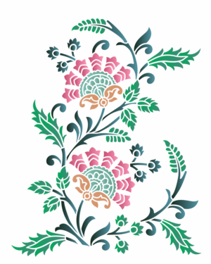 Stencil OPA 3544 - Flores Abstratas - 20 x 25cm