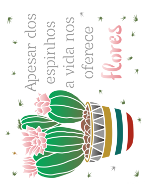 Stencil OPA 3547 - Frase Apesar Dos Espinhos - 20 x 25cm