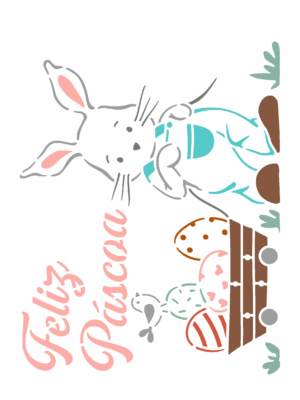 Stencil OPA 3640 - Feliz Páscoa III - 15 x 20cm