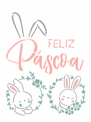 Stencil OPA 3641 - Feliz Páscoa IV - 15 x 20cm