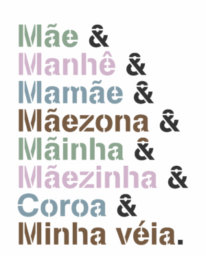 Stencil OPA 3647 - Palavras Mãe - 20 x 25cm