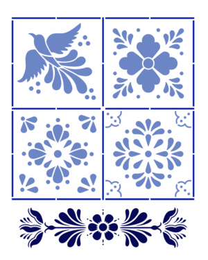 Stencil OPA 3653 - Azulejo Português - 20 x 25cm