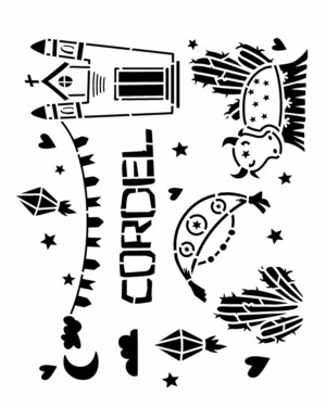 Stencil OPA 3655 - Cultura Cordel - 20 x 25cm