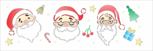 Stencil OPA 3700 - Infantil Trio Papai Noel - 10 x 30cm
