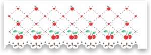 Stencil OPA 3706 - Renda Frutas Cerejinhas - 10 x 30cm
