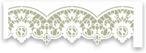 Stencil OPA 3708 - Renda Rechilieu Floral - 10 x 30cm