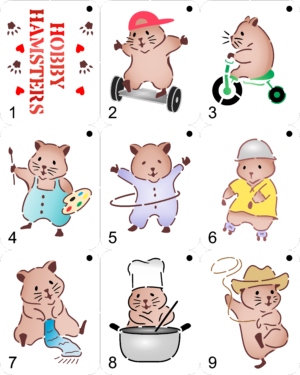 Stencil OPA 3712 - Infantil Hobby Hamsters - 20 x 25cm
