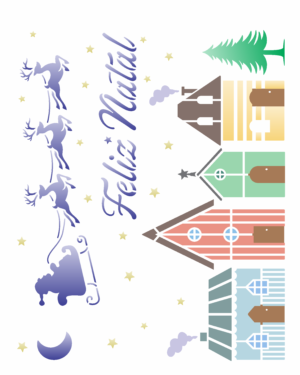 Stencil OPA 3714 - VIla Natalina - 20 x 25cm