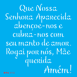 Stencil OPA 3732 - Religião Oração Nsa.Senhora - 14 x 14cm