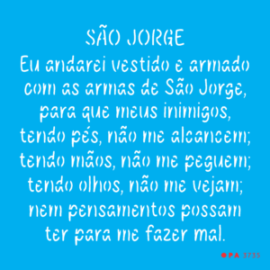 Stencil OPA 3735 - Religião Oração São Jorge - 14 x 14cm