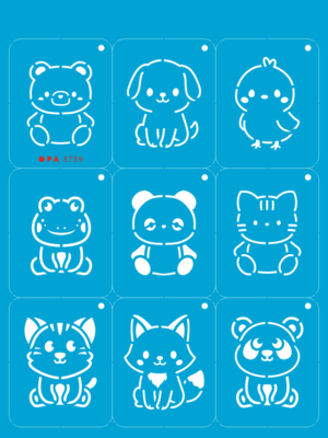 Stencil OPA 3739 - Chaveirinho Bichinhos - 15 x 20cm