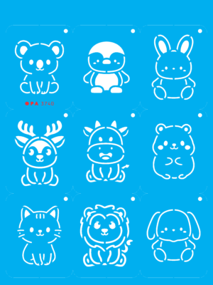 Stencil OPA 3740 - Chaveirinho Bichinhos I - 15 x 20cm