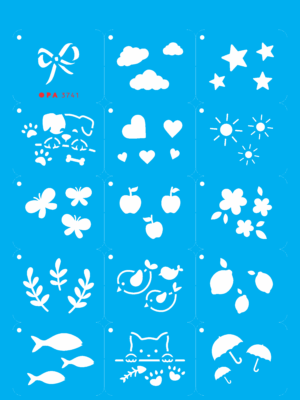 Stencil OPA 3741 - Chaveirinho Elementos Diversos - 15 x 20cm