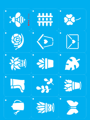 Stencil OPA 3746 - Chaveirinho Jardim - 15 x 20cm