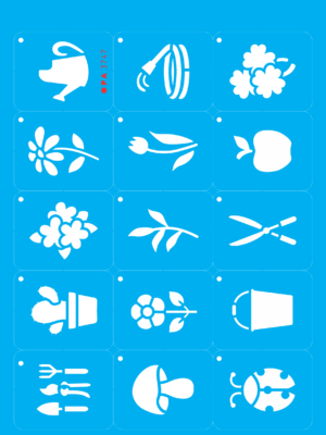 Stencil OPA 3747 - Chaveirinho Jardim I - 15 x 20cm