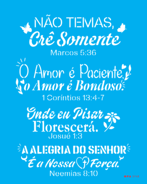 Stencil OPA 3748 - Religião Frases - Não temas - 20 x 25cm