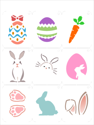 Stencil OPA 3768 - Chaveirinho Páscoa - 15 x 20cm