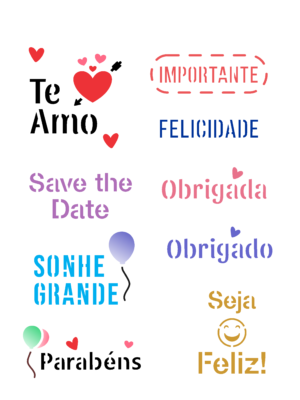Stencil OPA 3773 - Frases Diversas - 15 x 20cm