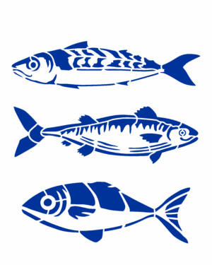 Stencil OPA 3778 - Náutico Peixes - 20 x 25cm