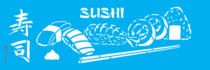 Stencil OPA 3760 - Culinária Sushi - 10 x 30cm