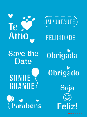 Stencil OPA 3773 - Frases Diversas - 15 x 20cm