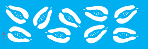 Stencil OPA 3784 - Feirinha Estamparia Frutas Mamões - 10x30 cm