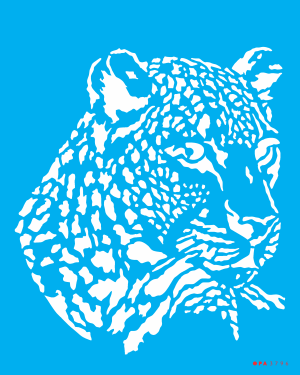 Stencil OPA 3796 - Animais Onça - 20x25 cm