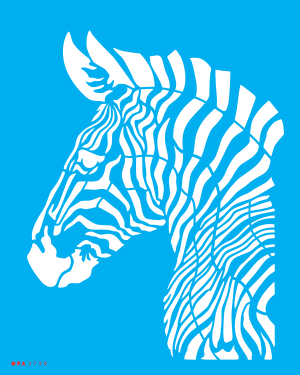 Stencil OPA 3798 - Animais Zebra - 20x25 cm