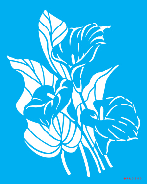 Stencil OPA 3800 - Flor Sombra Copo de Leite - 20x25 cm